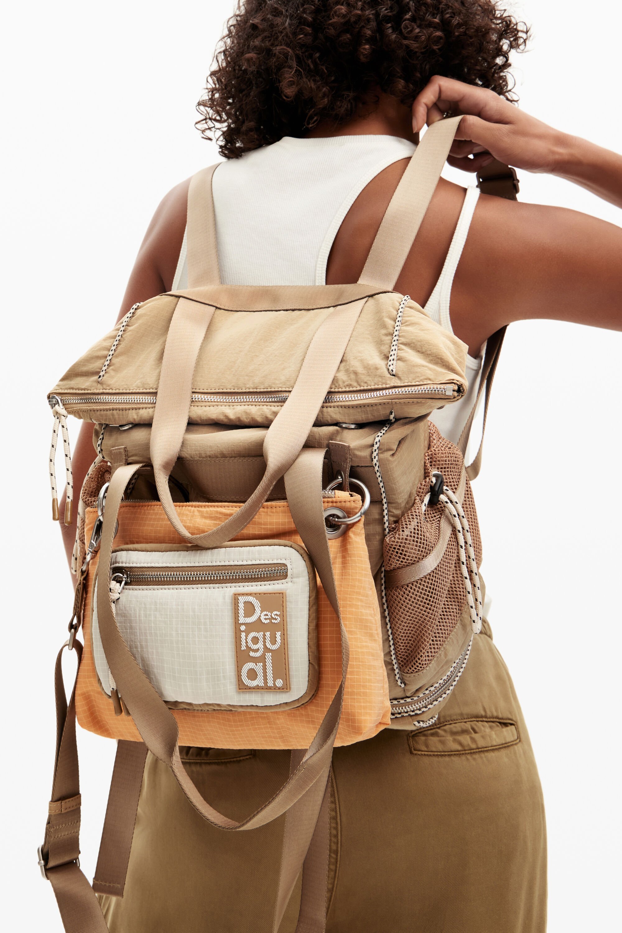 Mochila marron desigual outlet