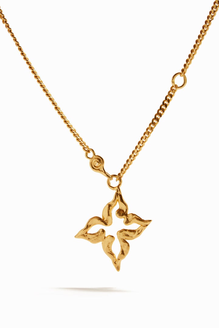 Zalio gold plated butterfly necklace