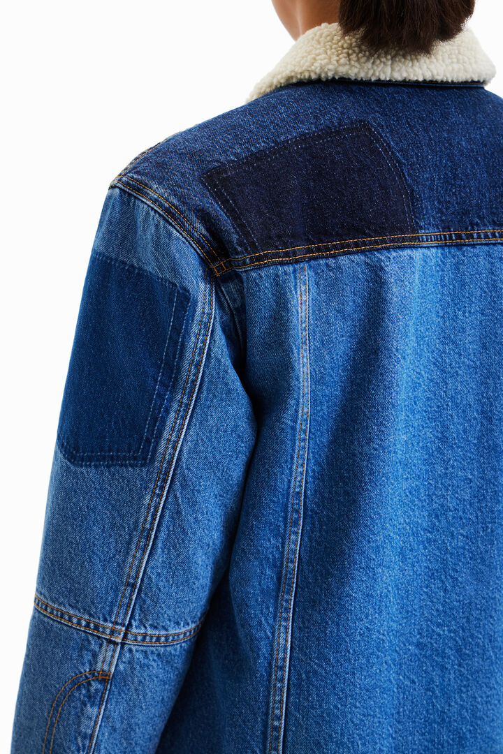 Long padded denim jacket | Desigual