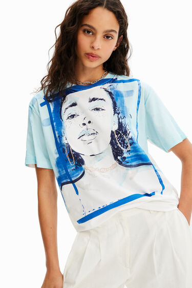 Camiseta ilustración chica | Desigual