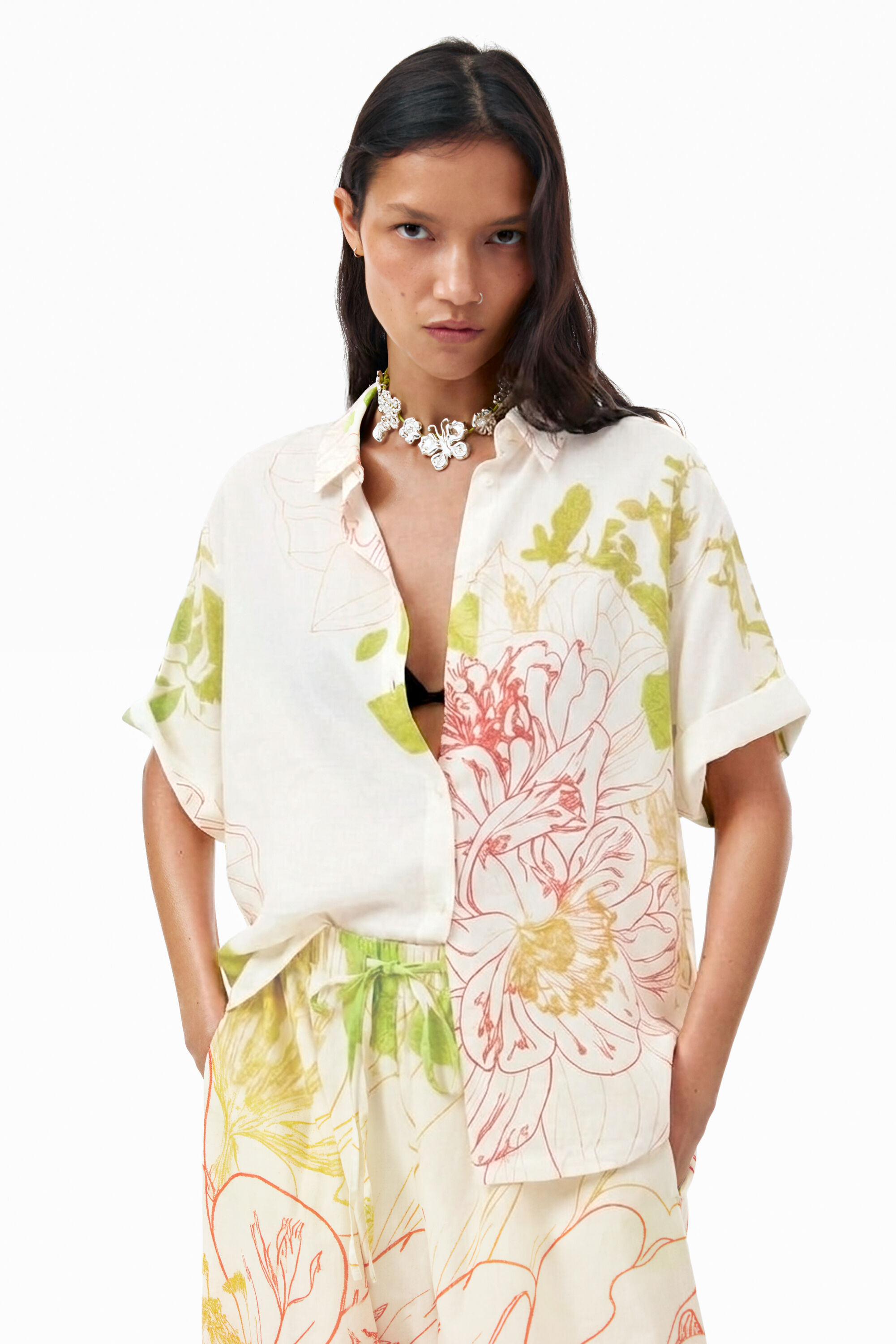 花柄半袖シャツ ホワイト 女性用 I Desigual.com