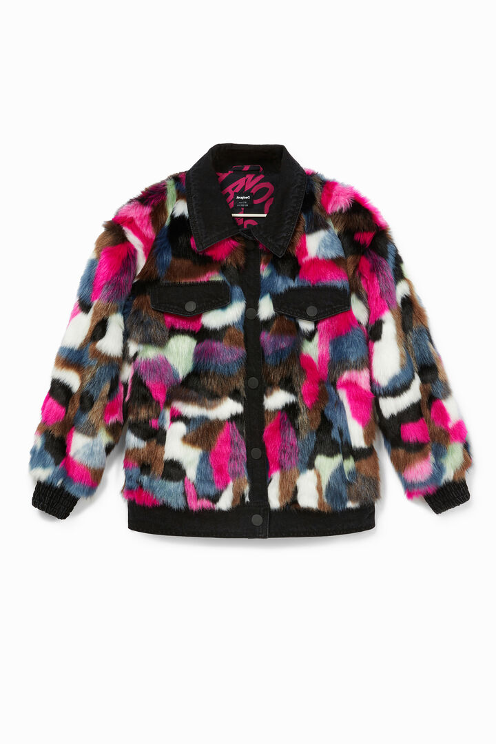 Soft fur trucker jacket | Desigual