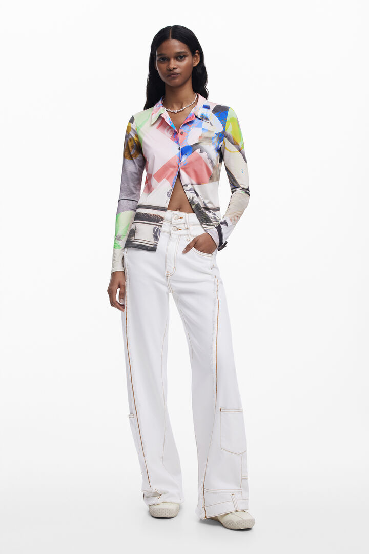 Collage overhemd met knopen | Desigual