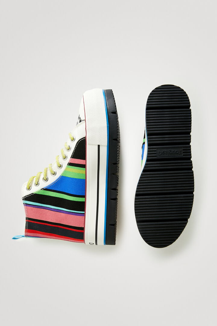 Psychedelic high-top platform sneakers | Desigual