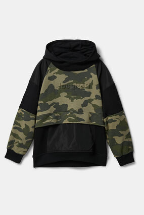 Hooded camouflage sweatshirt