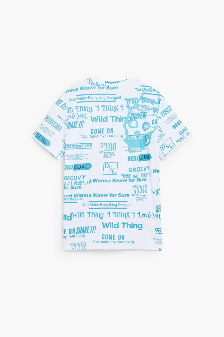 Camiseta manga corta lettering étnico | Desigual