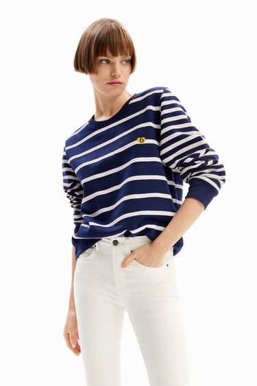 Striped imagotype sweatshirt | Desigual