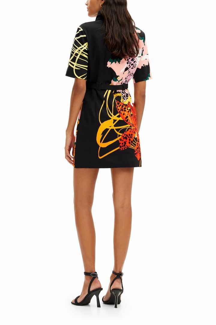 Vestido corto camisero orqu&iacute;deas M. Christian Lacroix | Desigual