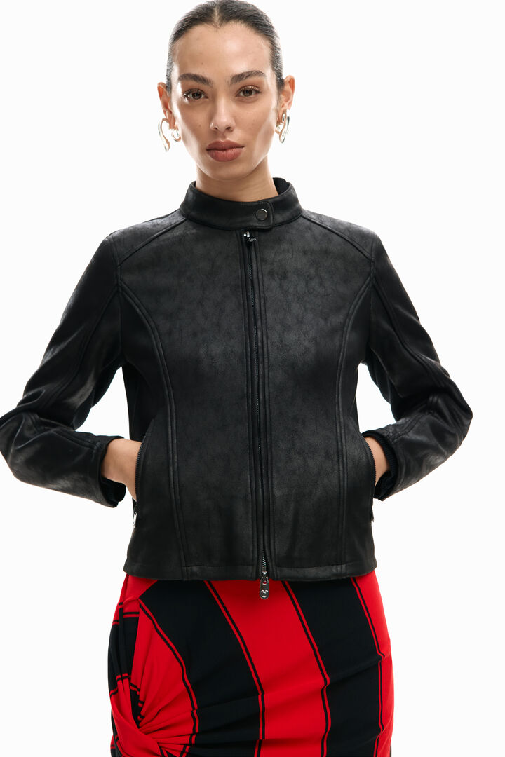 Faux leather jacket | Desigual