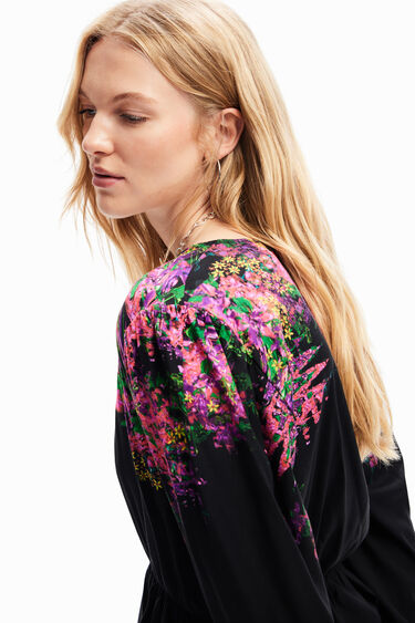 Digital floral wrap blouse | Desigual