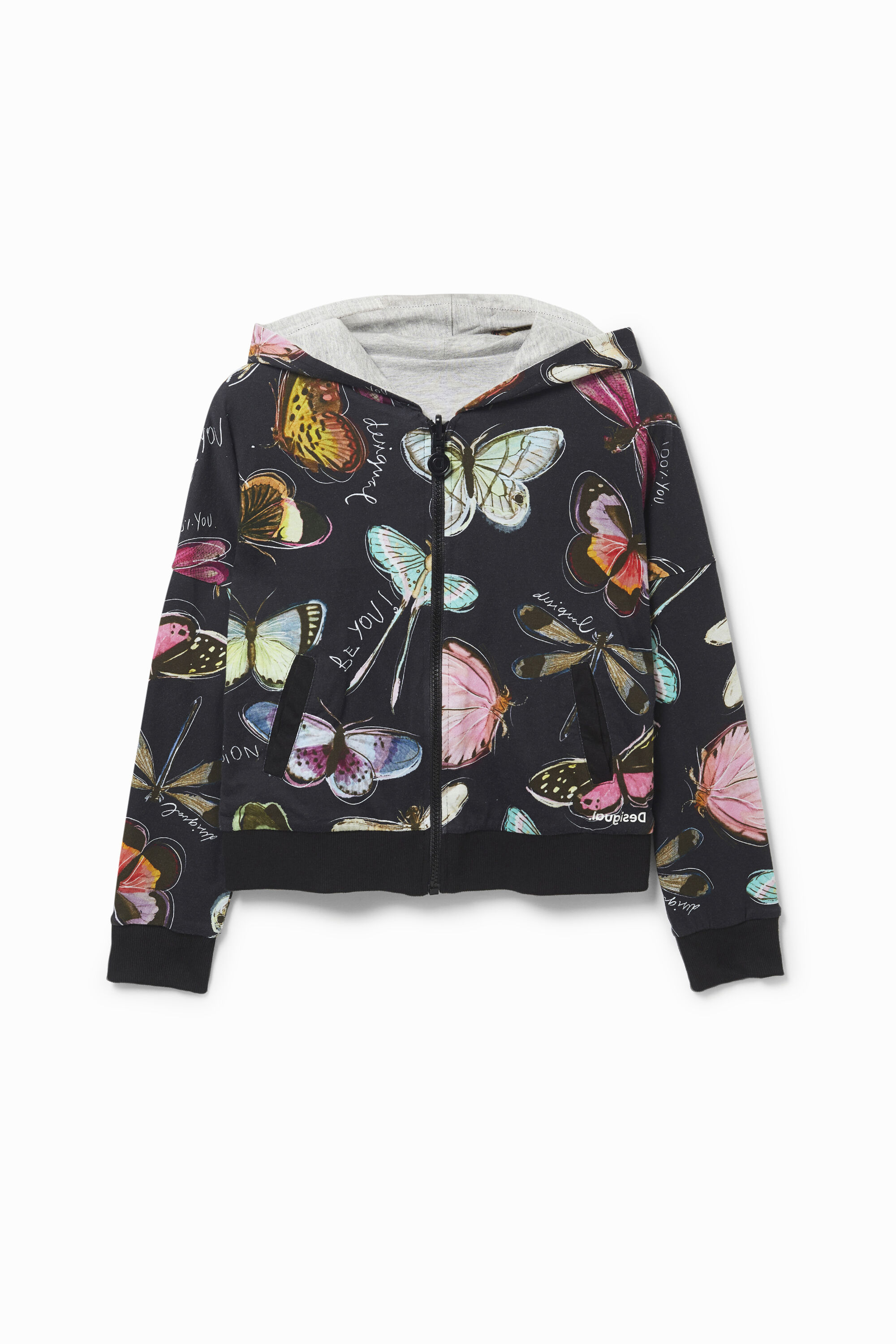 Reversible sweatshirt jacket