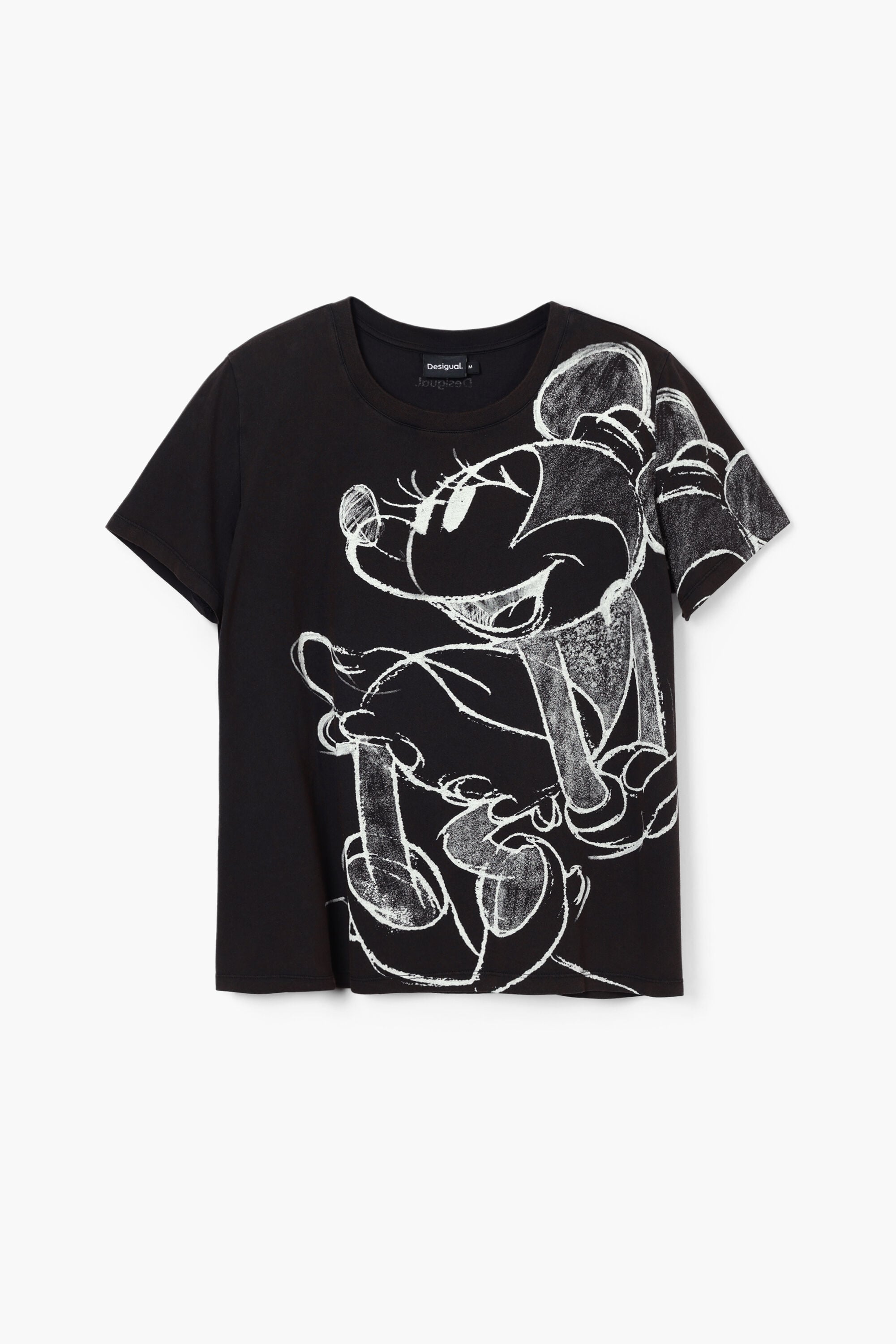 Desigual, Camiseta Minnie Mouse, Algodon, Negro, XS