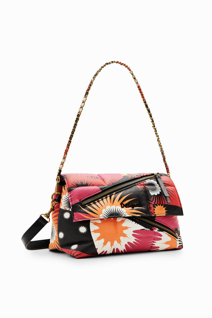 Midsize geometric patchwork crossbody bag | Desigual