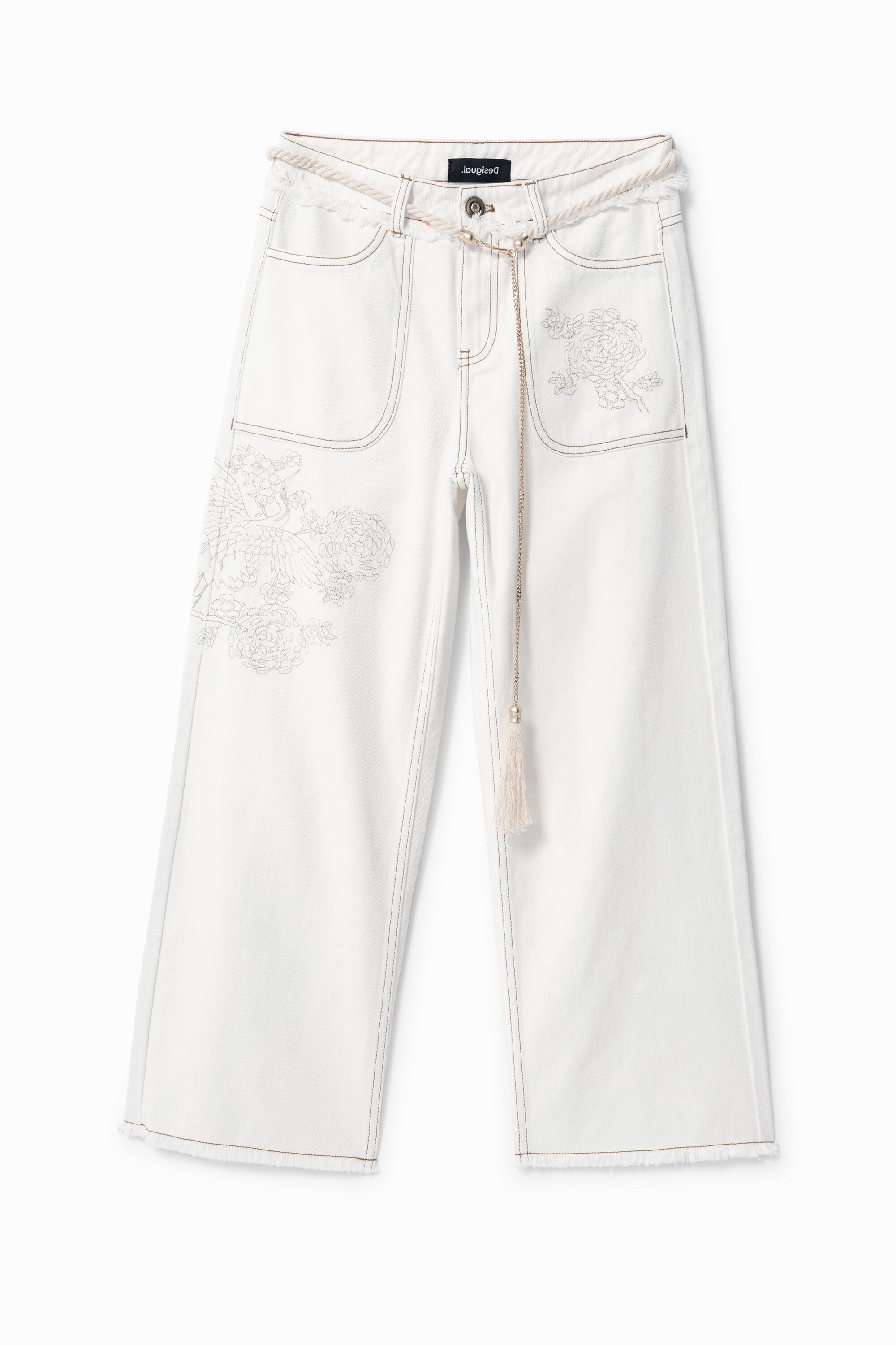 Pantalon en jean jupe-culotte - Desigual - Modalova