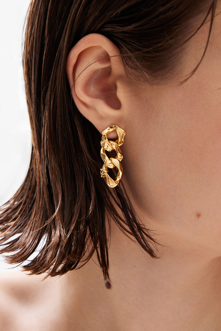 Zalio gold-plated chain earrings | Desigual