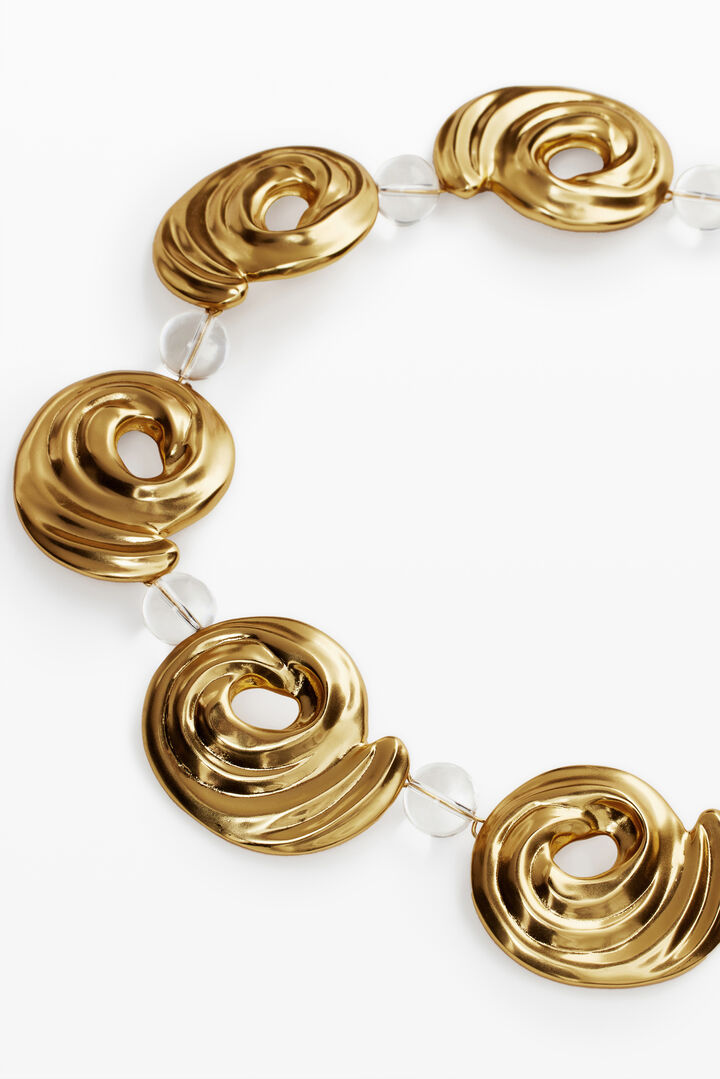 Zalio gold-plated spiral necklace | Desigual