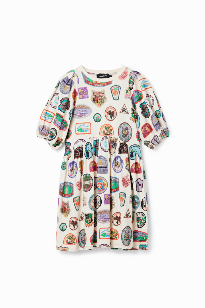 Vestido corto parches | Desigual