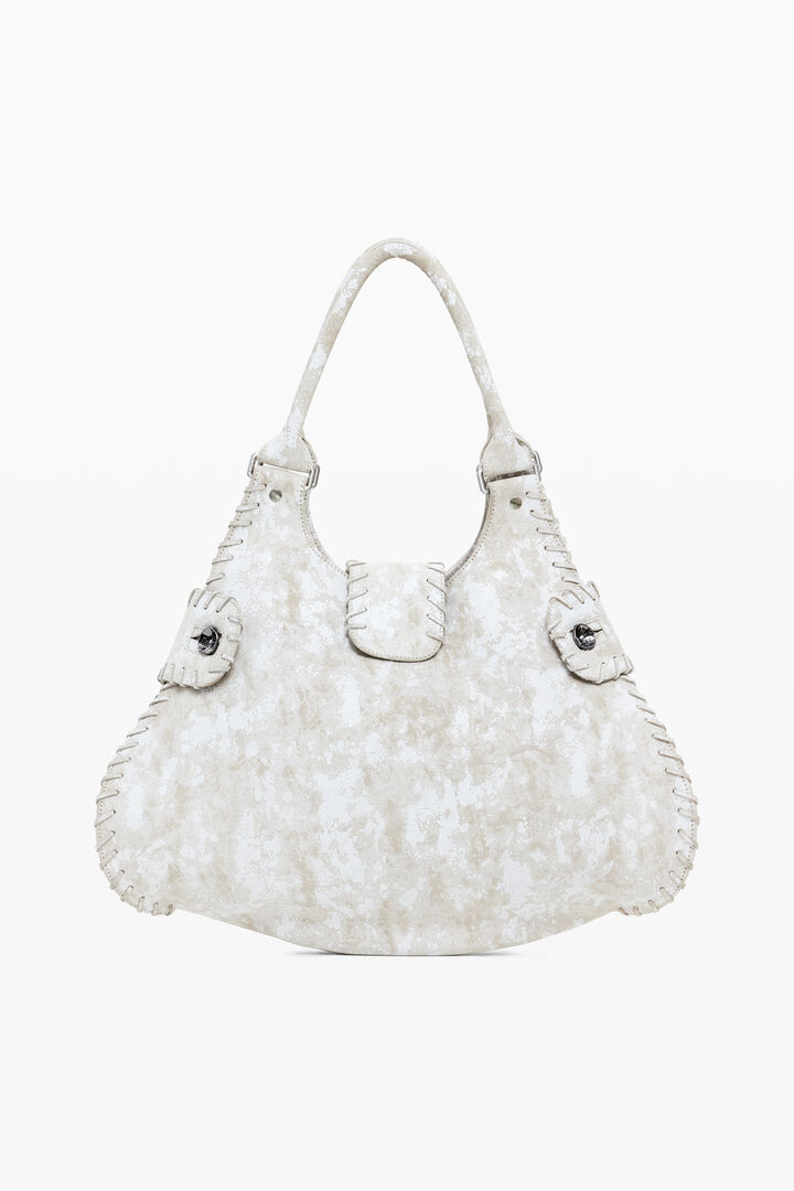 Medium woven leather bag | Desigual