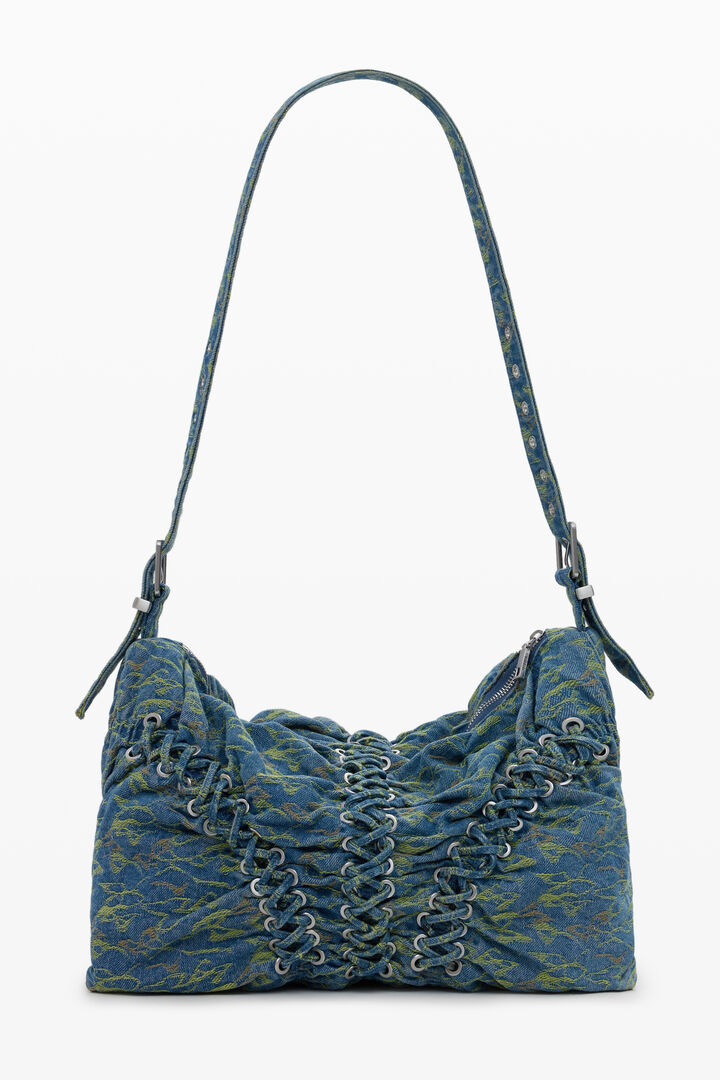 Large braided denim bag | Desigual