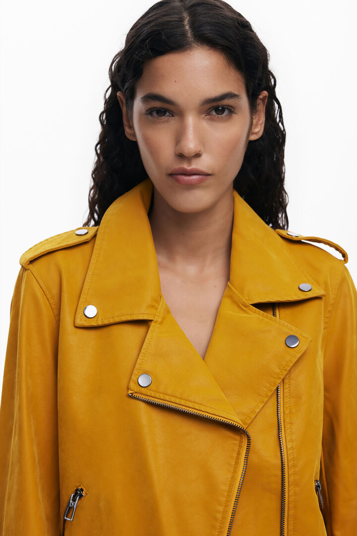 Faux leather biker jacket | Desigual