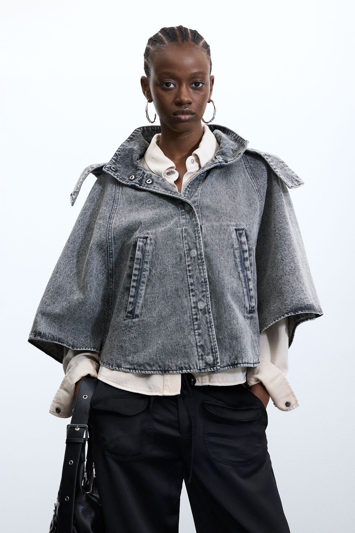 デニムチェックポンチョ I Desigual.com