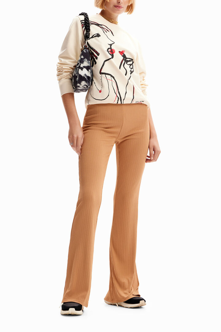 Pantalons flare elàstics | Desigual