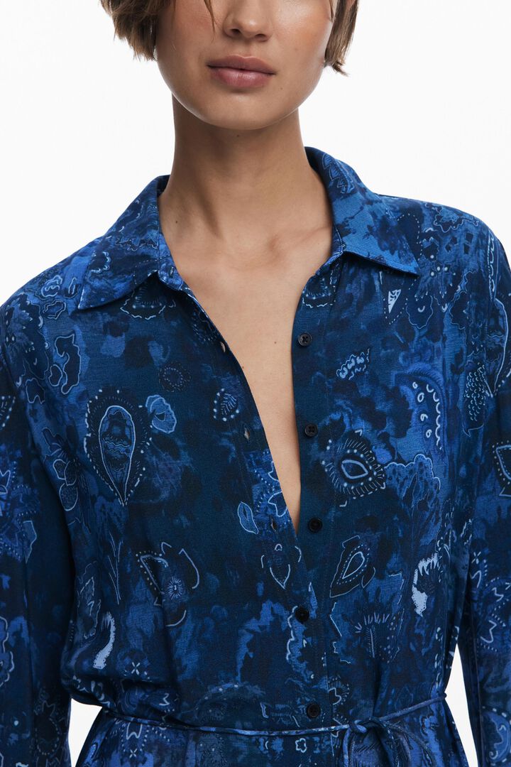 Paisley shirt dress