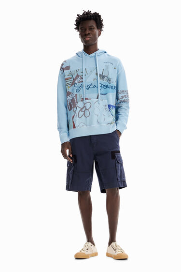 Sudadera capucha collage | Desigual