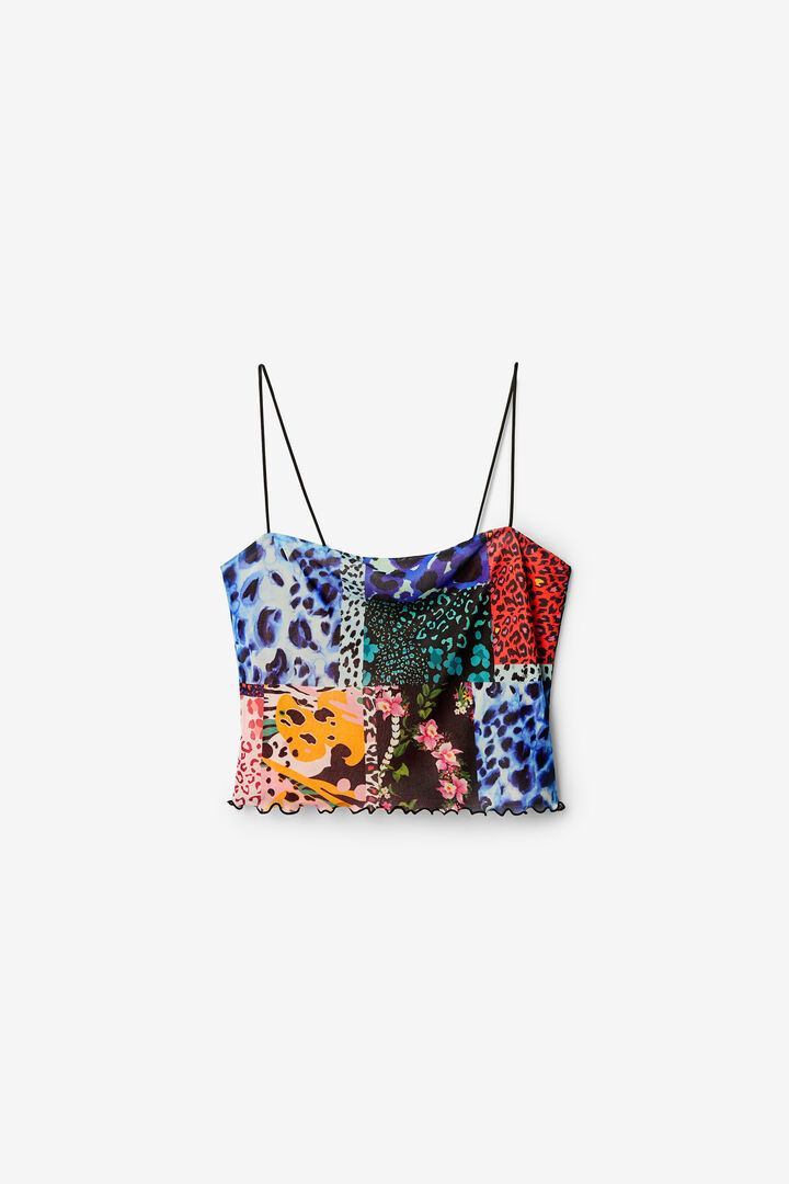 Patchwork crop top | Desigual
