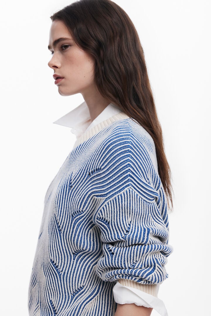 Two-tone knit sweater | Desigual