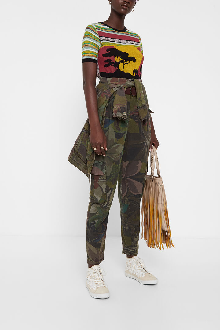 Floral Tencel™ cargo trousers | Desigual