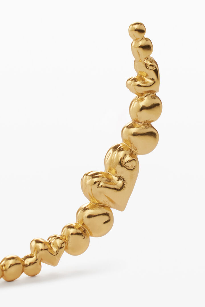 Zalio gold-plated heart hoop earrings | Desigual