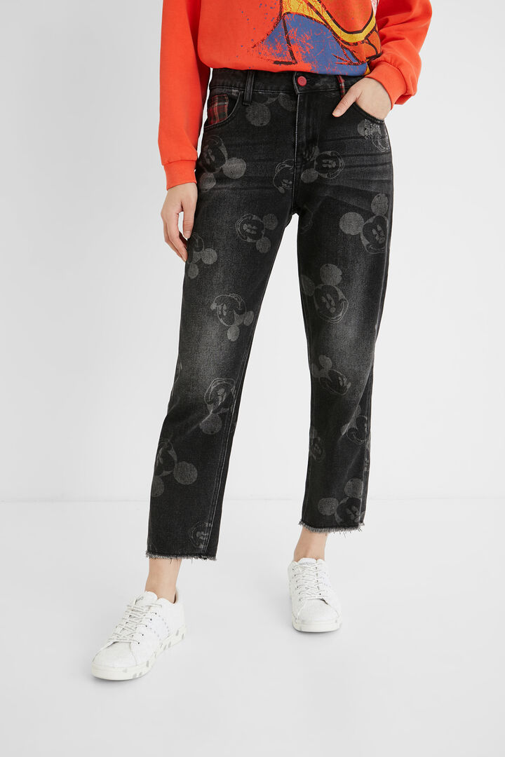 Pantalon en jean boyfriend Mickey Mouse | Desigual