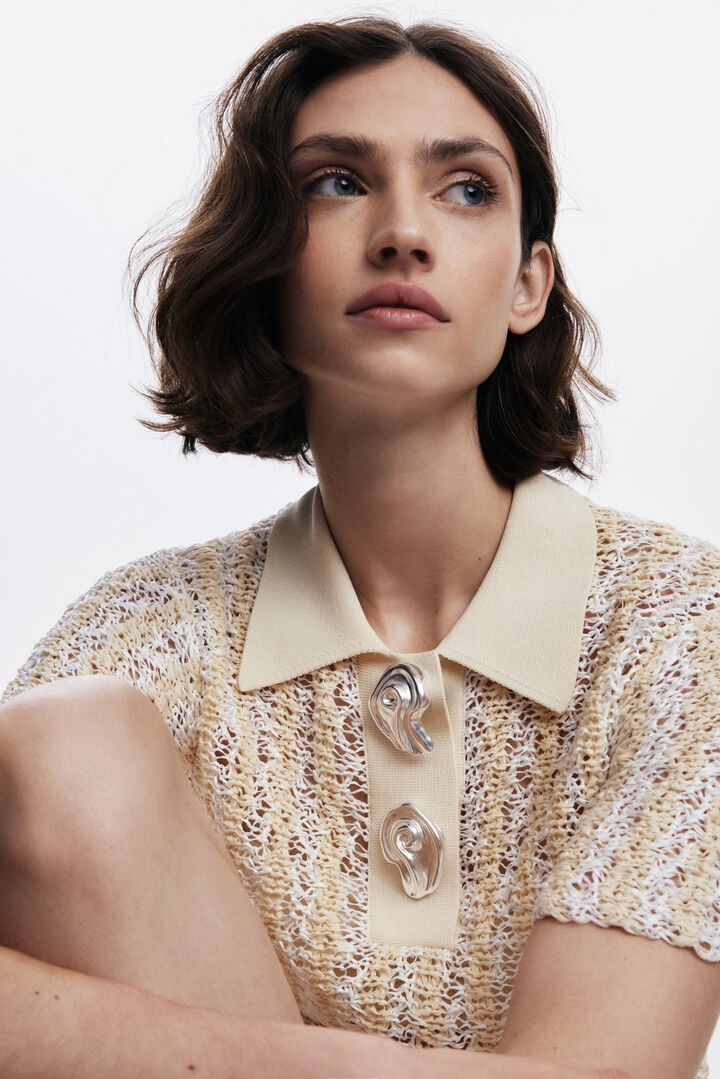 Gold-plated shell earrings Zalio | Desigual