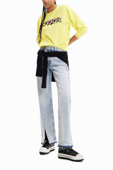 Texans Wide leg flors | Desigual