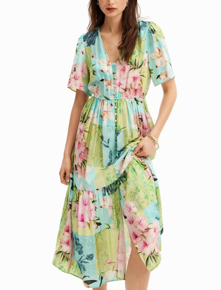 Cherry blossom midi dress | Desigual