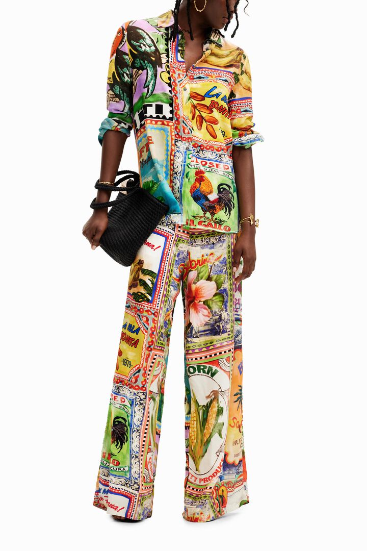 Stella Jean arty postcard shirt | Desigual