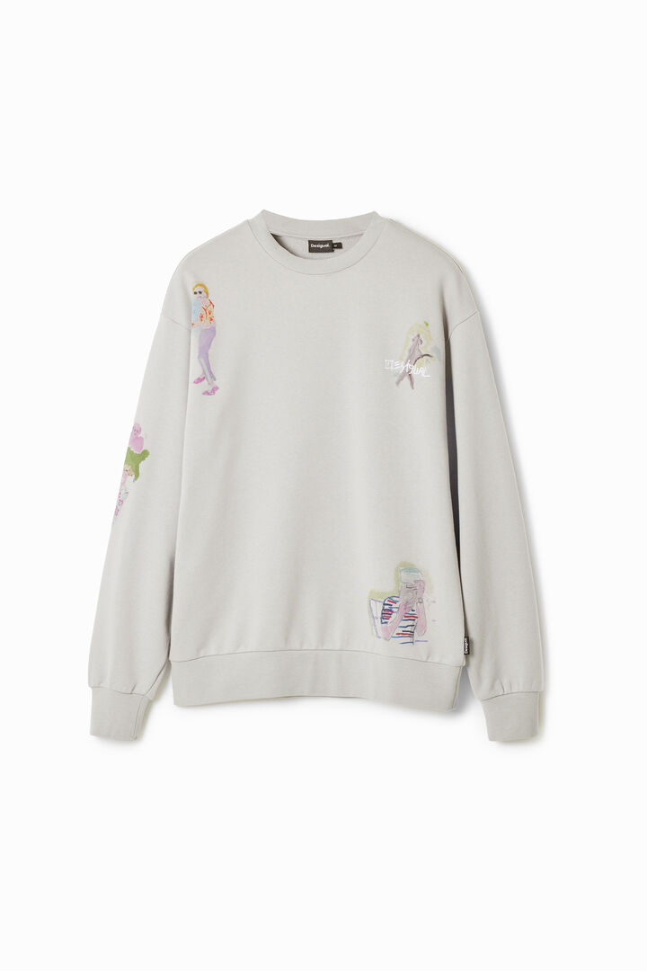 Watercolor illustrations sweatshirt | Desigual