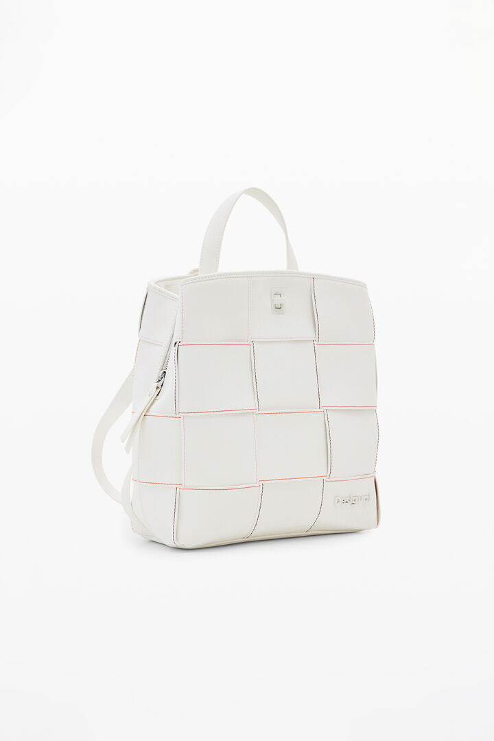 Braided S backpack with topstitching | Desigual