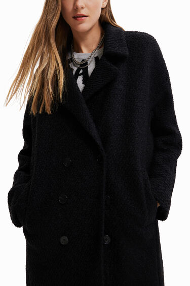 Straight wool coat | Desigual