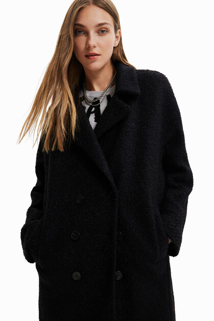 Straight wool coat