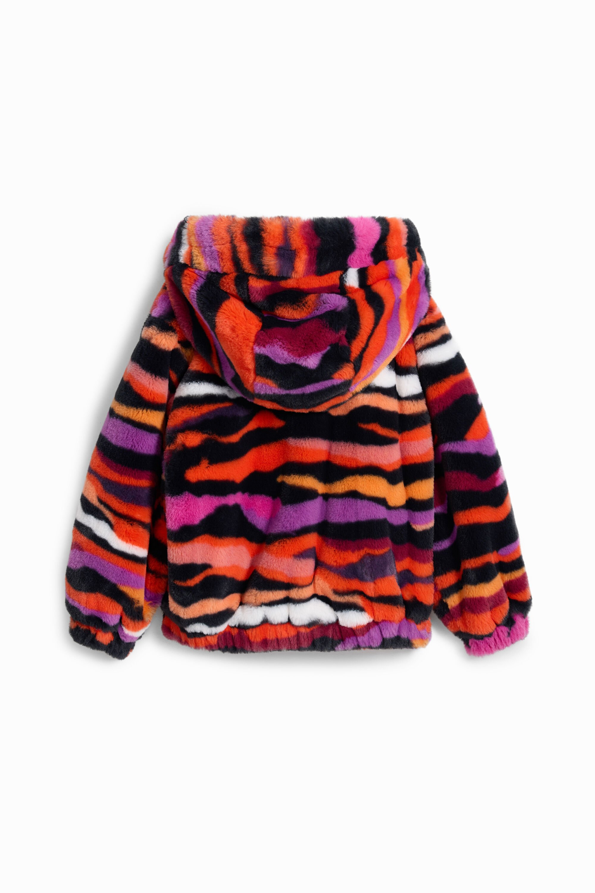 Chaqueta efecto pelo animal print multicolor de mujer I Desigual