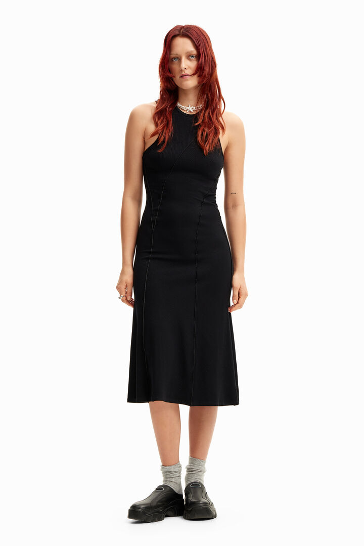 Ribbed patchwork midi dress | Desigual