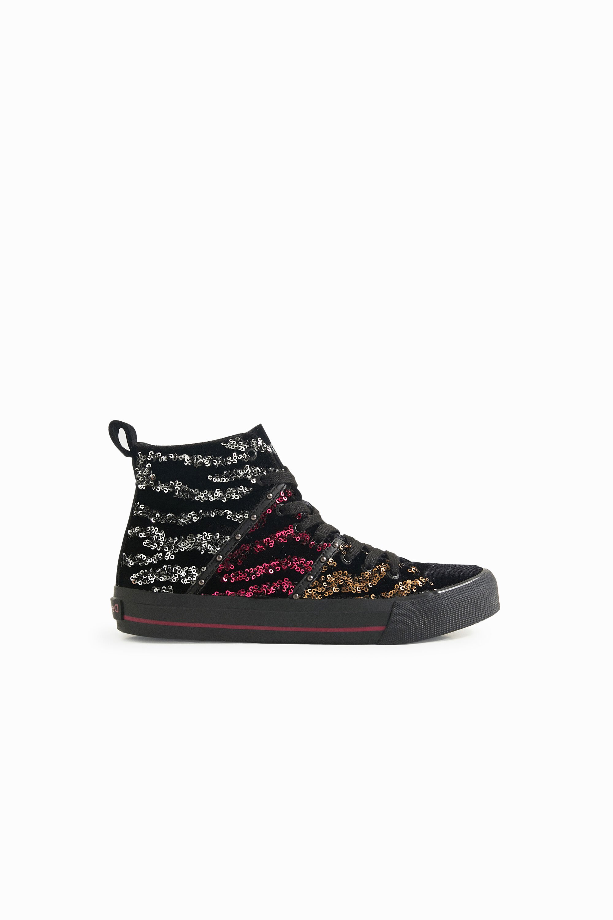 Sequin high best sale top sneakers