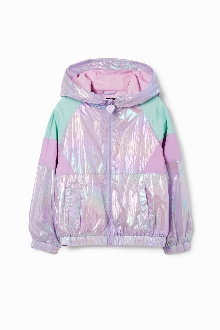 Iridescent patchwork jacket