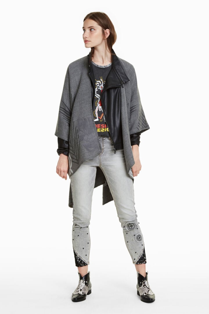 Open front jacket with belt | Desigual