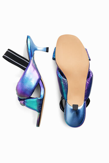 Sandalia tacón iridiscente | Desigual