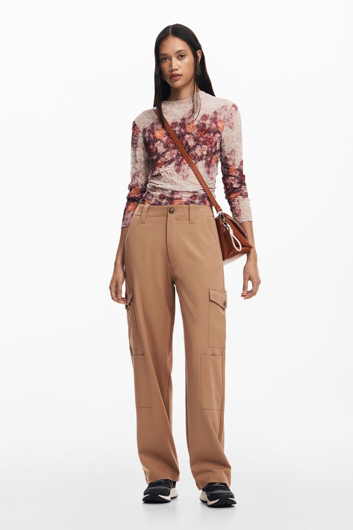 Textured floral blouse | Desigual