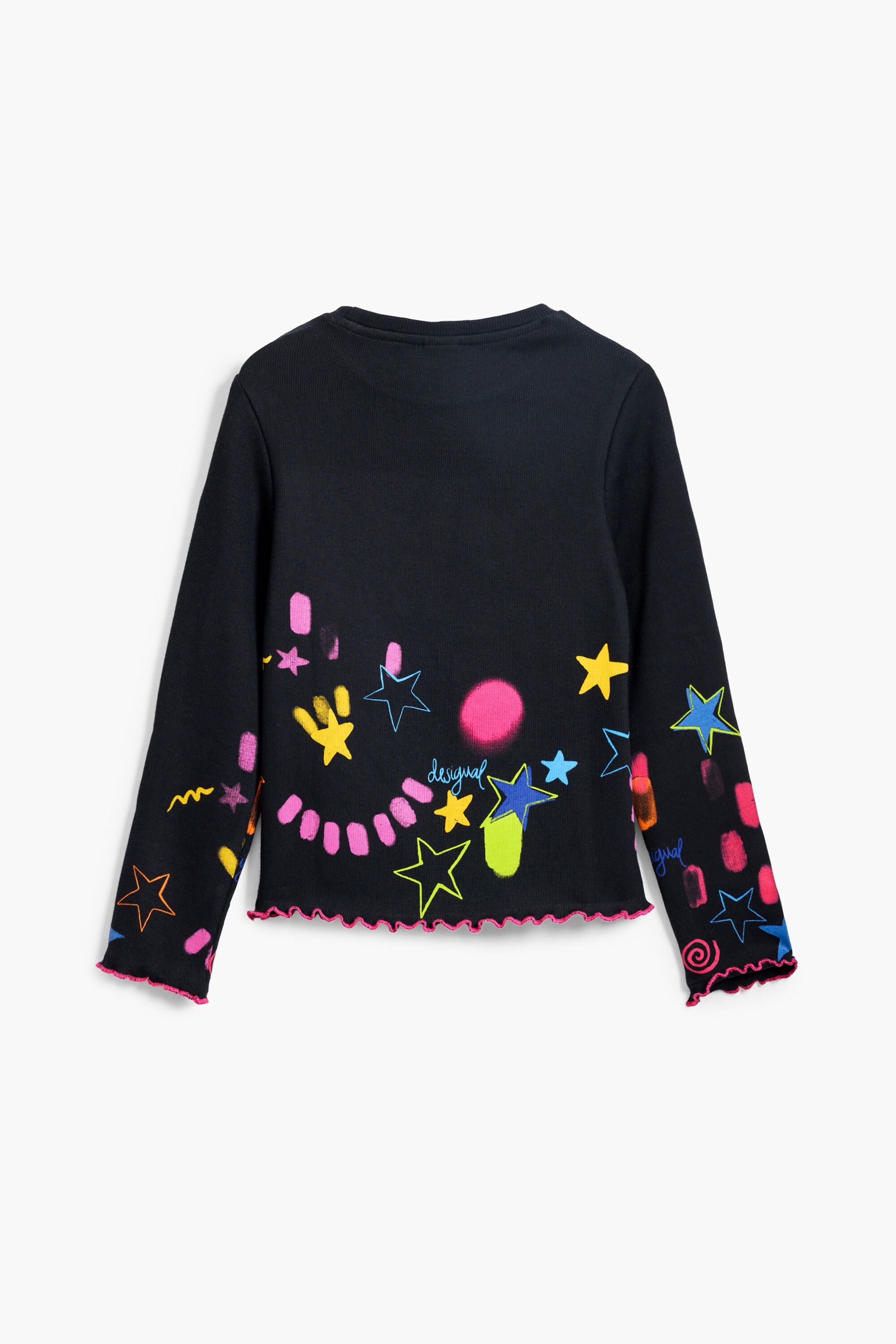 ネオン柄のリブTシャツ 女の子用 I Desigual.com