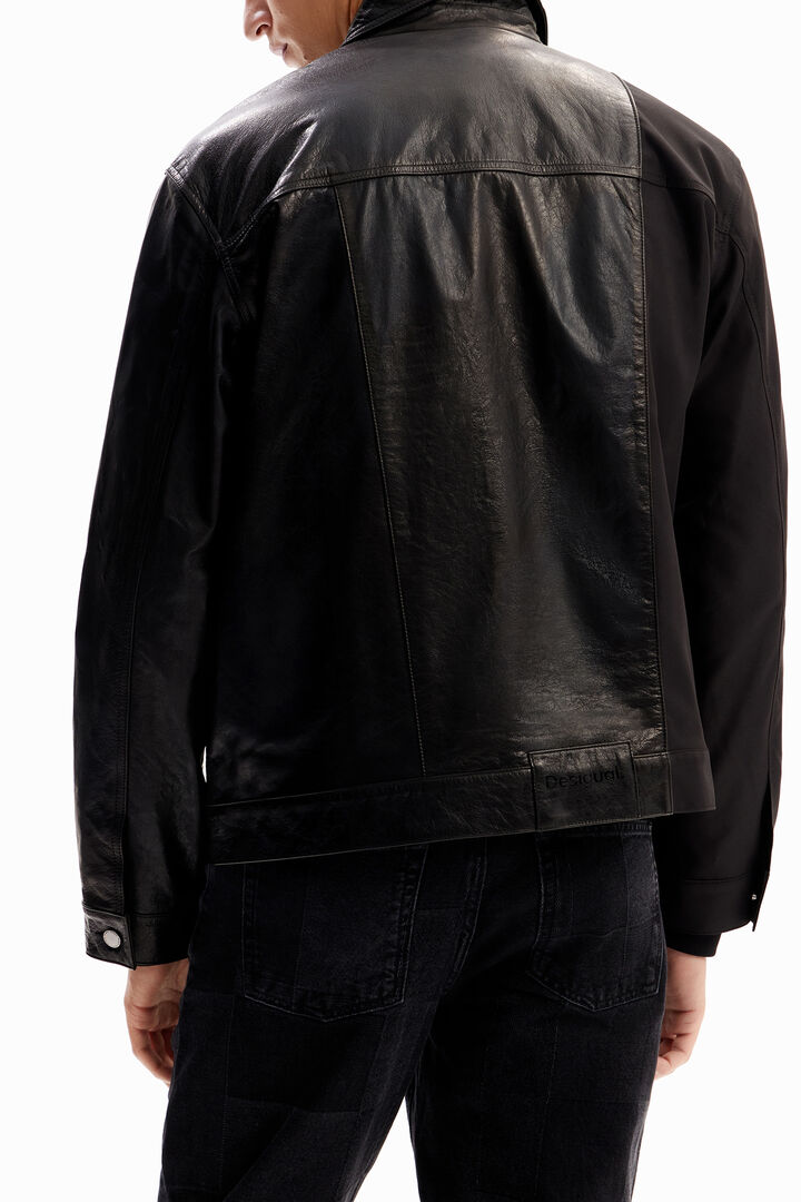 Leather trucker jacket | Desigual